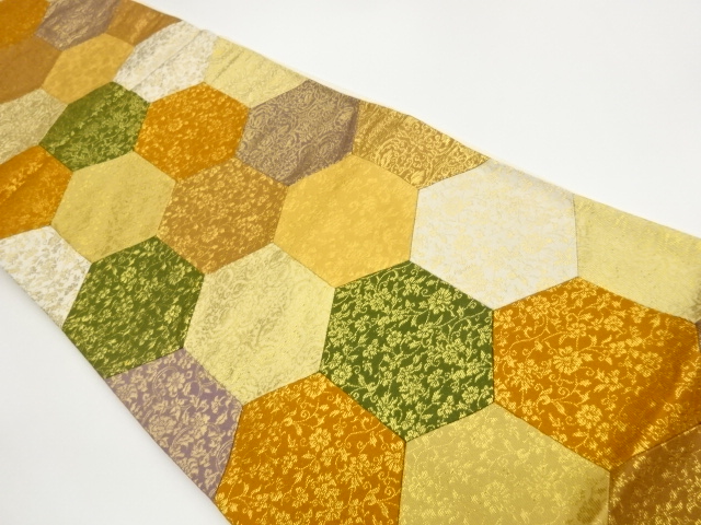 JAPANESE FUKURO OBI / WOVEN KIKKO PATTERN